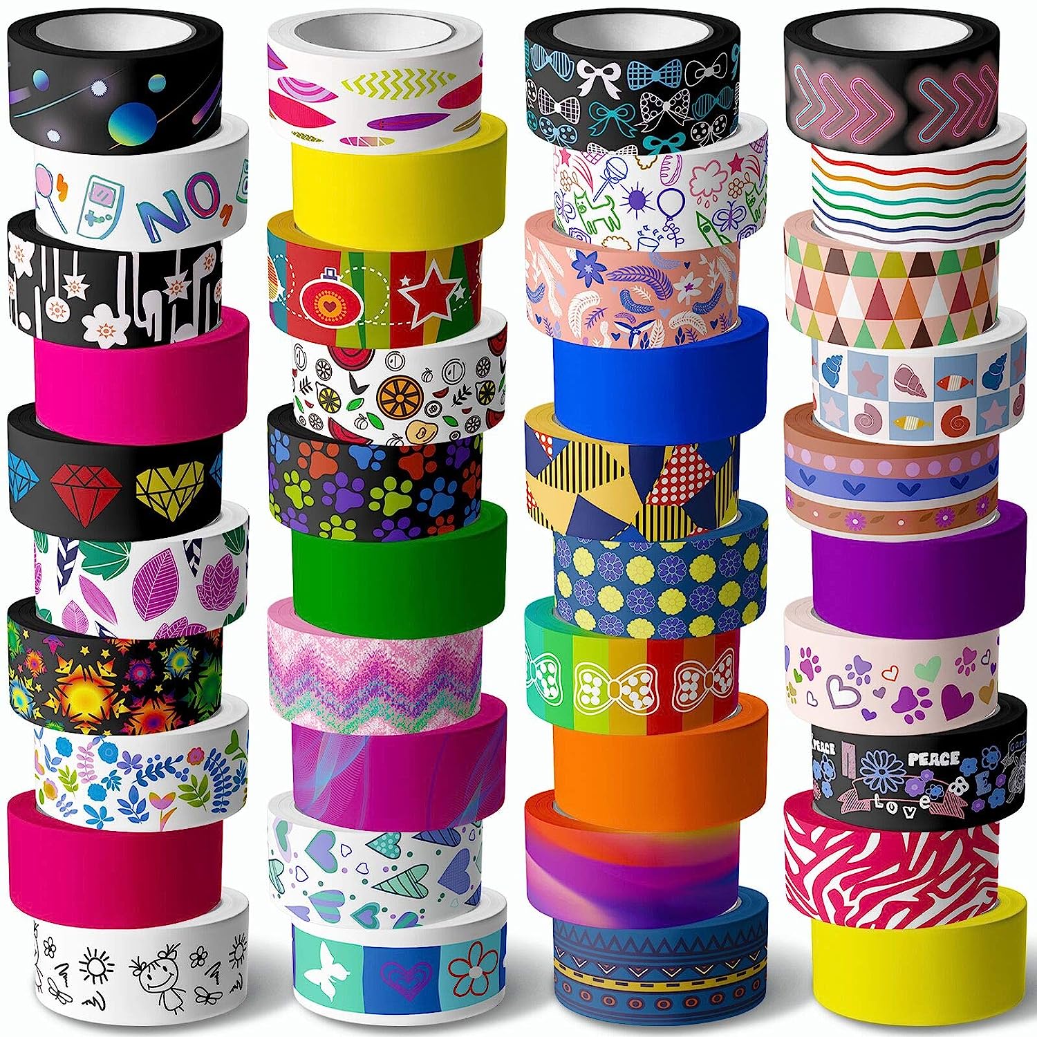 230527222834957_1 KUNMINGER 40 Rolls Washi Tape Set - 15 mm Wide Colored Masking Tape for Kids,Decorative Adhesive for DIY Crafts,Gift Wrapping, Scrapbooking Supplies,Bullet Journals,Planners,Party Decorations - Image 1